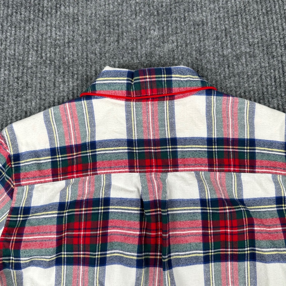 Vineyard Vines Jolly Plaid Flannel Womens Small Plaid Nightshirt Red Green White - Picture 7 of 11